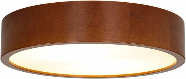 Licht-erlebnisse - Runde Deckenlampe Holz Glas Ø37cm blendarm wohnlich Wohnzimmer