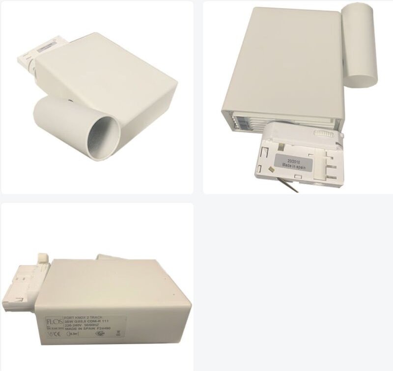 Flos - F2437009 Fort knox 2 trac Schienenstrahler weiß für Glühbirne 70W Gx8,5 CDM-R111