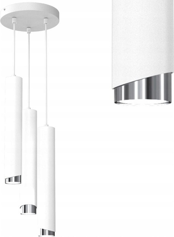 Thumbnail - Lampe zum Aufhängen an einem Radrohrrohr 3x Gu10 weiß verchromt Ewilight BEVEL