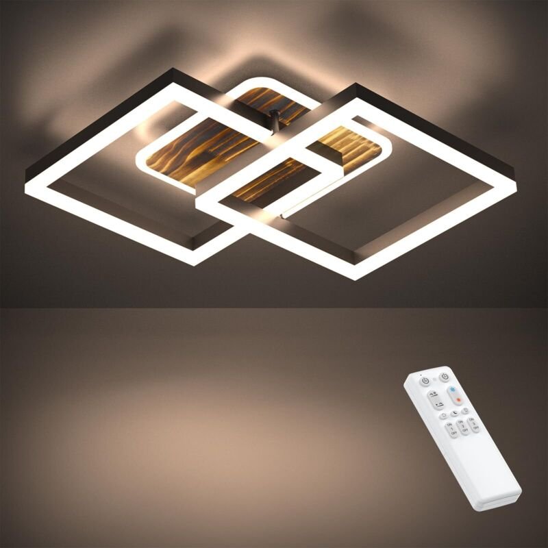 LED Deckenleuchte Geometrisch Raute Design 40W dimmbar (3000-6500K) 3600LM, mit 2.4G Fernbedienung & Speicherfunktion, W...