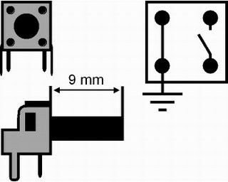 SW077 Drucktaster Touch L: 7,0mm Ellenbogen