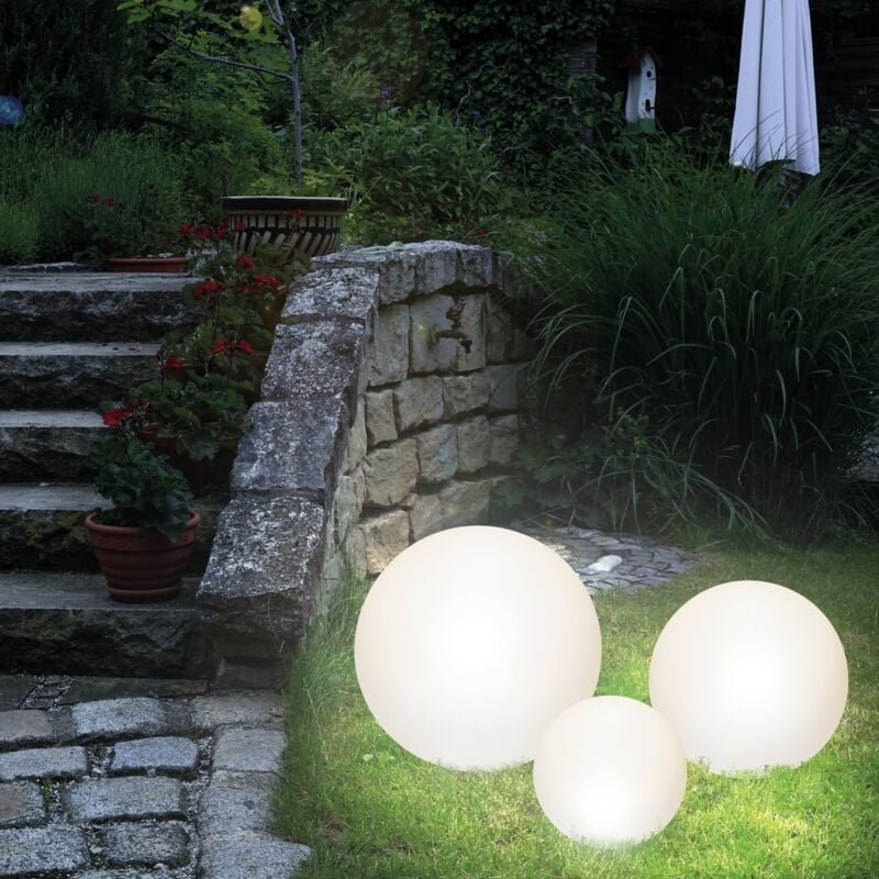 Thumbnail - Esotec - Solarkugeln Siena 3er-Set ⌀=20, 30 und 40 cm wetterfest outdoor 102895