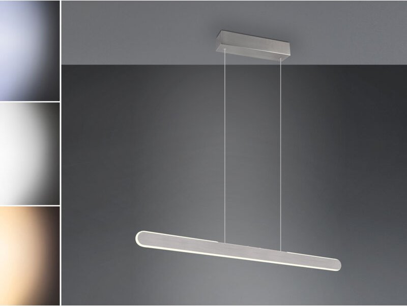 Led Pendelleuchte helios Silber dimmbar & höhenverstellbar bis 150cm, b: 100cm