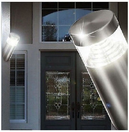 Trade Shop Traesio - Trade Shop - Elegante Außen led Lampe 3 Watt Stahl Wandleuchte Garten Terrasse IP54 -