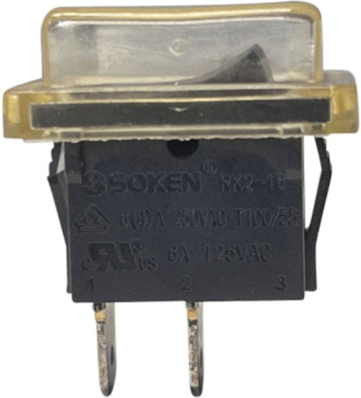 SOKEN Mini Wippschalter 250V 6A 2Pin Schalter mit Abdeckung