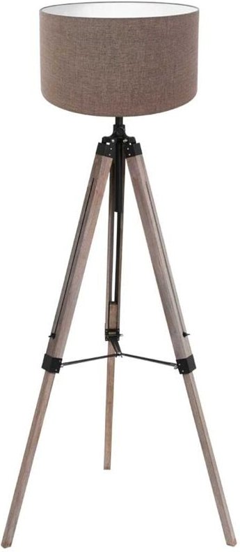 Mexlite - stehlampe - Triek - schwarz - holz leinen - ø 75cm -