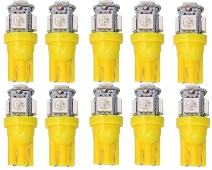 10 Stück gelbe Lichter, T10 w5w LED 5050SMD 12v DC 10 Stück