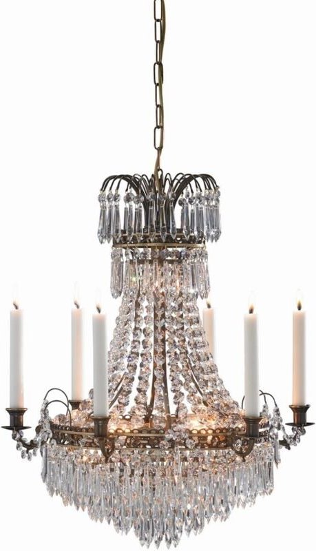 LK100649 - 7 Light Crystal Kronleuchter Deckenleuchte Antik, E14 - Markslojd