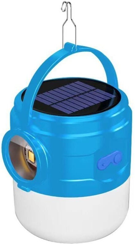 Wiederaufladbare Solar-LED-Glühbirne – über USB wiederaufladbare Solar-LED-Glühbirne – Flutlicht für den Außenbereich – ...