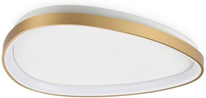 Gemini 61 cm integrierte LED-Deckenleuchte, halbbündig, Messing, 2700 k - Ideal Lux