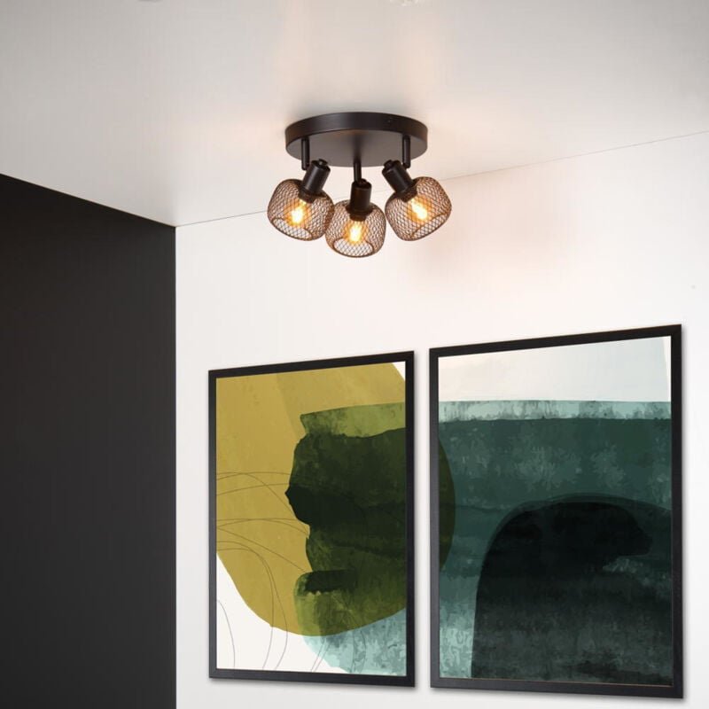 Maren - Deckenstrahler - ø 37 cm - 3xE14 - Schwarz - Lucide