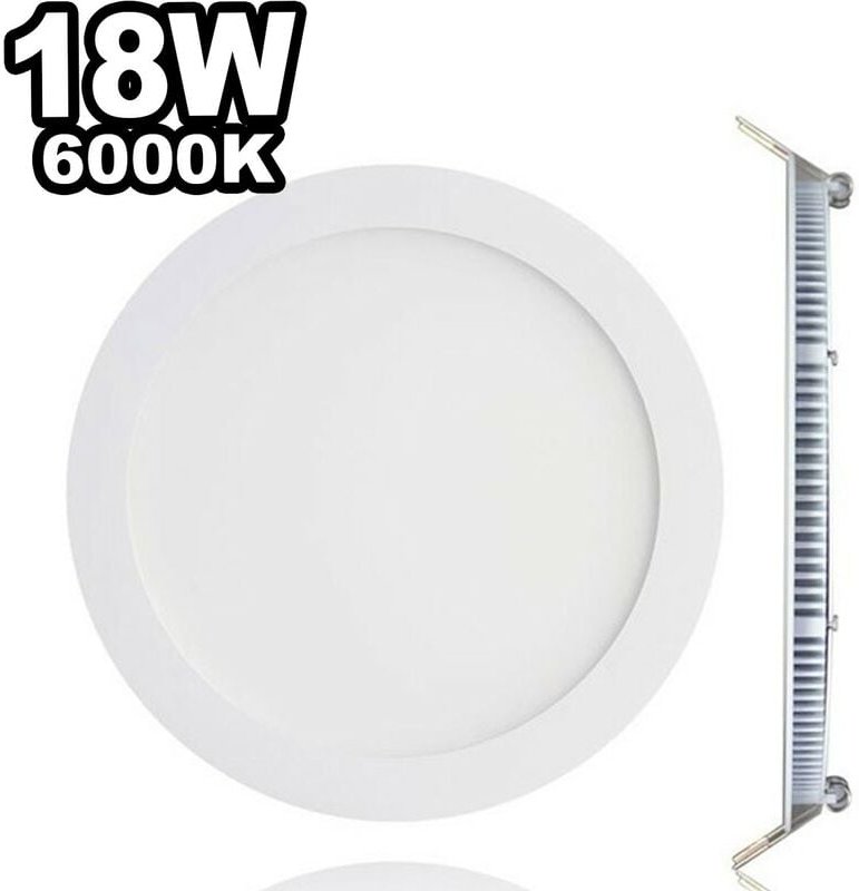 Spot Encastrable LED 18W Rond Extra-Plat Blanc Chaud 3000K