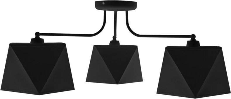 Helam - adamant Halbbündige Deckenleuchte mit mehreren Armen Schwarz 75cm