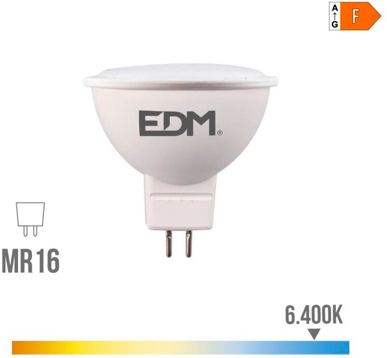 Dichroitische LED-Glühbirne MR16 (8 W, 6400 K, 780 lm) IP20, Ø 5 x 5 cm