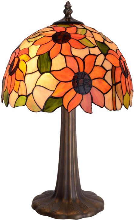 Tischlampenförmiger Eisensockel mit Lampenschirm mit 20 cm Durchmesser der Diamond-Serie