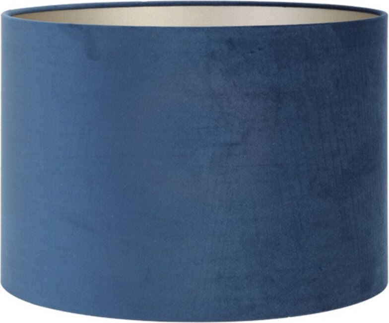Lampenschirm - Velours - blau - textil - ø 35cm - Light&living