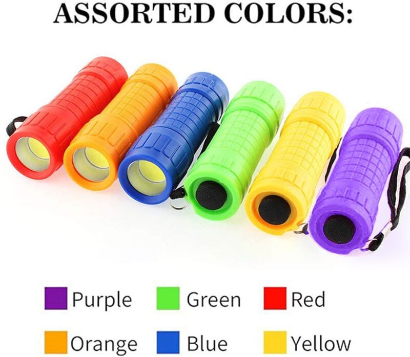 6-teiliges LED-Taschenlampen-Set, Taschenlampe mit rutschfestem Griff für Arbeiten, Radfahren, Camping, Lesen, Spazieren...