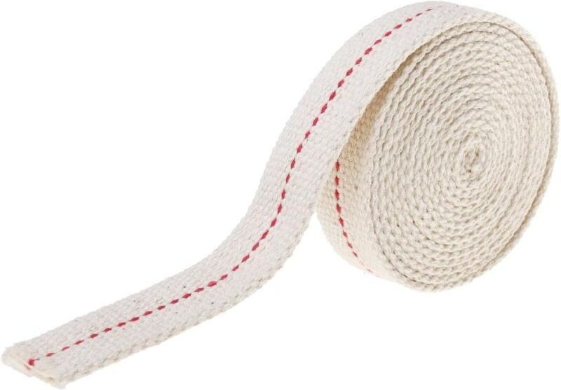 Meter Baumwolldocht für Lampen, Ersatzdochte für Öllampen (Weiß) – 2er-Pack