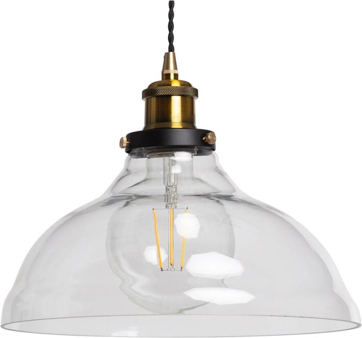 Pendelleuchte aus Metall und Glas Springsteen Transparent