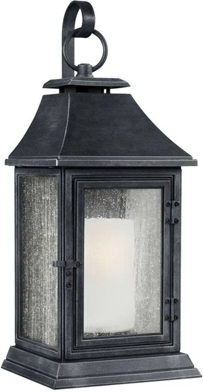 Thumbnail - Elstead - Shepherd - 1 Licht im Freien Große Wandlaterne Licht verwittertes Zink IP44, E27