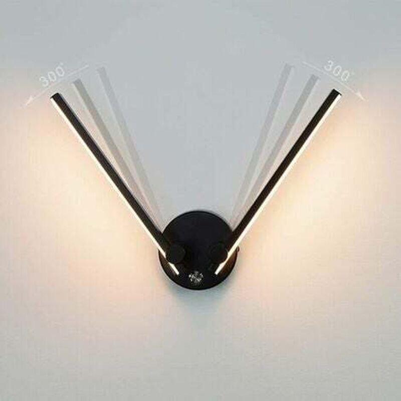 Wandleuchte fürs Badezimmer mit Schalter, 2 Leuchtmittel, 12 W, LED für 73 cm Badezimmerspiegel, Dual-LED-Beleuchtung, 3...