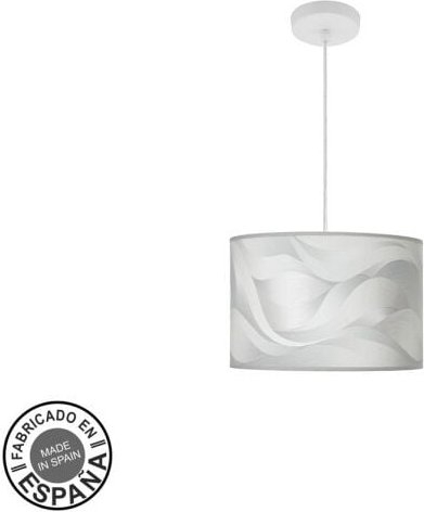 Fashion Anhänger 1xe27 weiß/grau Welle regx30x30cm