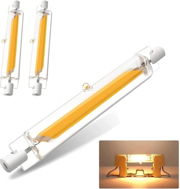 R7S LED 118mm Dimmbar Lampen,20W R7S LED 118mm Ersatz für 200W Halogenlamp,Warmweiß 3000K 2000LM,Ohne Flackern,360° Stra...