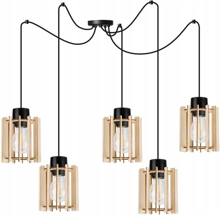 Moderne Led-Deckenhängelampe Aus Holz