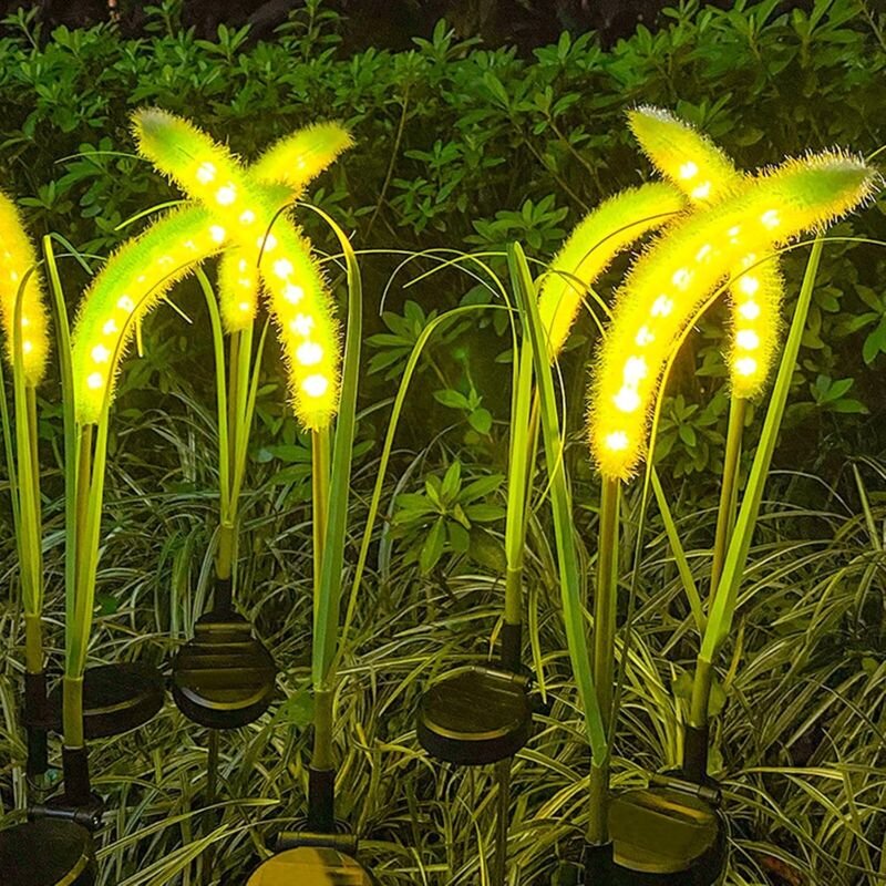 Solar-Garten-Reed-Lichtleiste, IP65 wasserdicht, geeignet für Rasen, Auffahrt, Terrasse, Balkon, Landschaftsdekoration (...