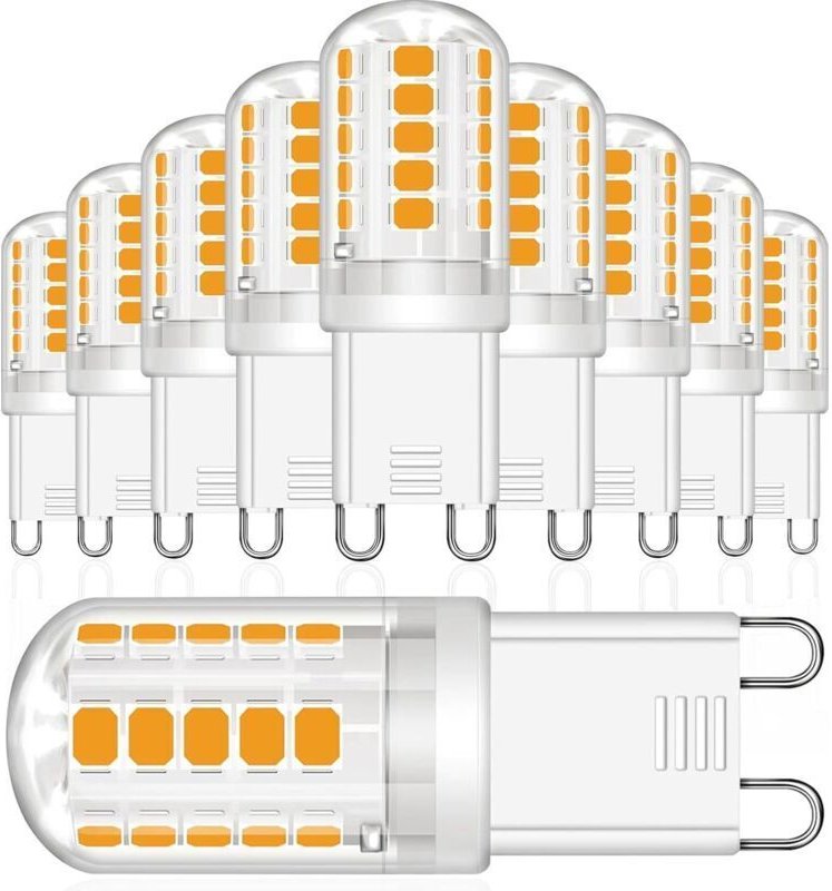G9 LED-Lampen, 3,5 W (entspricht 30 W Halogenlampe), warmweiß (2700 K), 380 lm, flimmerfrei, 220 V AC/DC, für Schlafzimm...