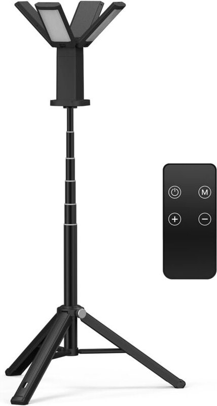 14000 mAh wiederaufladbare LED-Arbeitsleuchte mit Ständer, 1500 lm – 6000 lm kabellose Campingleuchte aus Aluminium, 10 ...