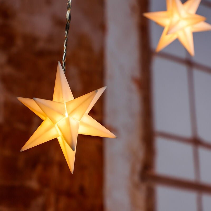 9er LED 3-D Sternenvorhang warmweiß Batterie-D76909