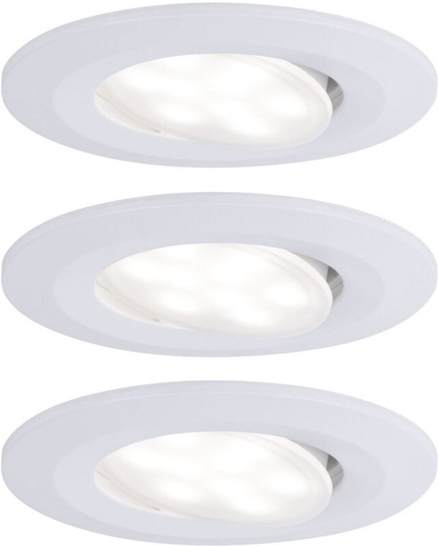 Paulmann - Calla LED-Bad-Einbauleuchte 3er Set 19.5 w IP65 Weiß (matt)