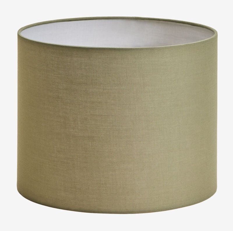 SKLUM Arlina Stofflampenschirm Grün Salbei Ø30 cm - ↑25 cm