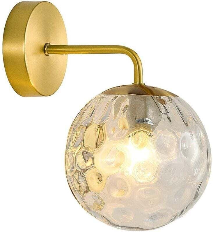 Ulisem LED Wandleuchte E27 mit Glasschirm Modernes Design für Wohnzimmer Schlafzimmer Restaurant