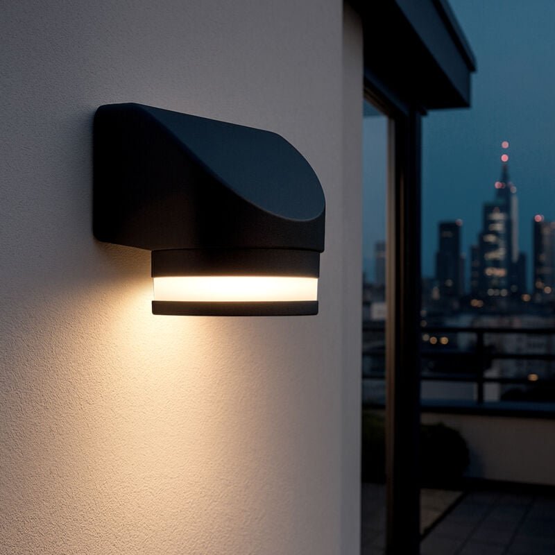 Ledkia - LED-Wandleuchte Aussen 5W Aluminium Oberfläche Neky Schwarz