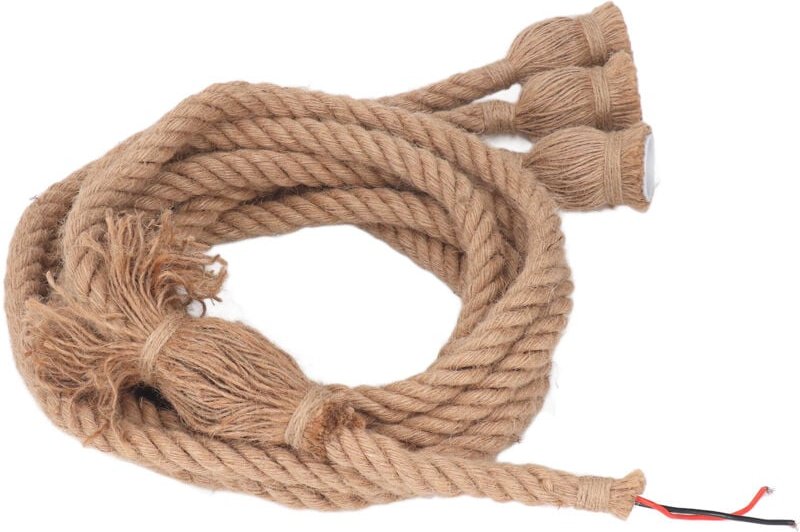 Pendelleuchte Vintage Hanfseil 3 Köpfe 6,6 Fuß Kabel E26 E27 Fassung Pendelleuchte für Bauernhausrestaurierung 100 240V ...