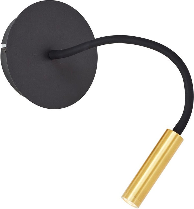 Lampe Jutta led Wandspot mit Flexarm und Schalter sand schwarz/matt gold Metall/Kunststoff schwarz 4,1 w led integriert ...