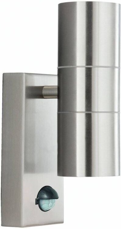 Outdoor - Dual Outdoor Up Down Wall 2 Leichtes Aluminiumguss mit Bewegungssensor IP44, GU10 - Searchlight