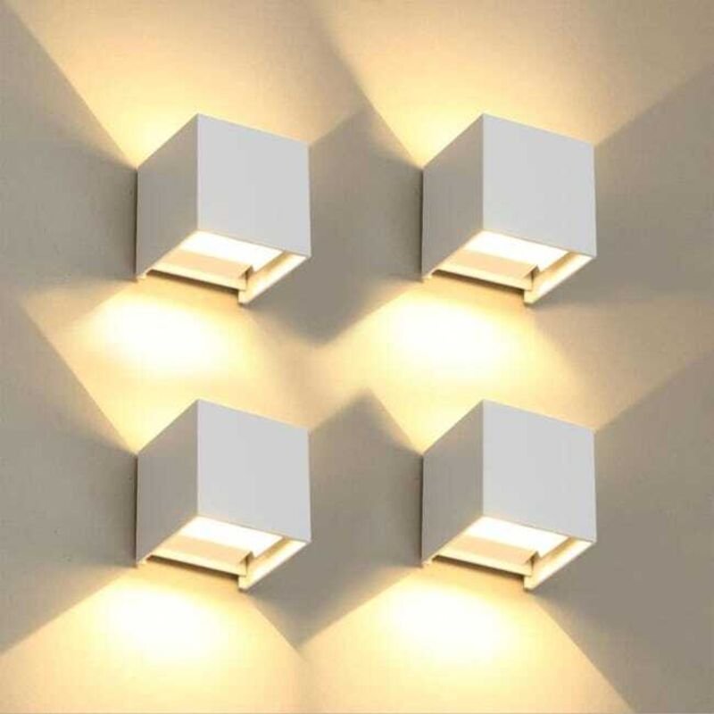 4er Set LED Wandlampe 6W – Moderne Innenleuchte Warmweiß