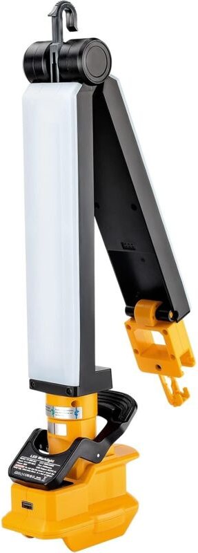 2400 Lumen LED-Arbeitsleuchte zum Anklemmen, kompatibel mit Dewalt 18V Lithium-Akku, 30W Flutlicht für Autoreparaturen, ...