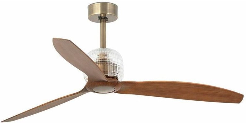 Deco fan m DC-Ventilator aus Gold/Holz
