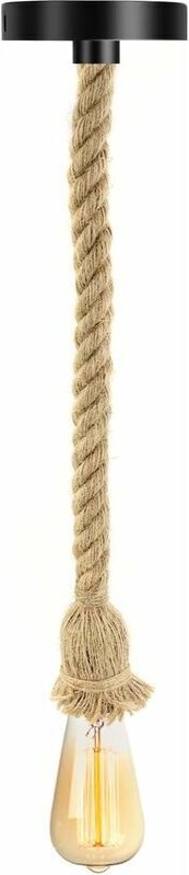 Vintage-Kronleuchter aus Hanfseil, E27-Fassung, Vintage-Deckenleuchte aus Hanfseil, PR-Seil, Barseil, Caféseil, Treppens...
