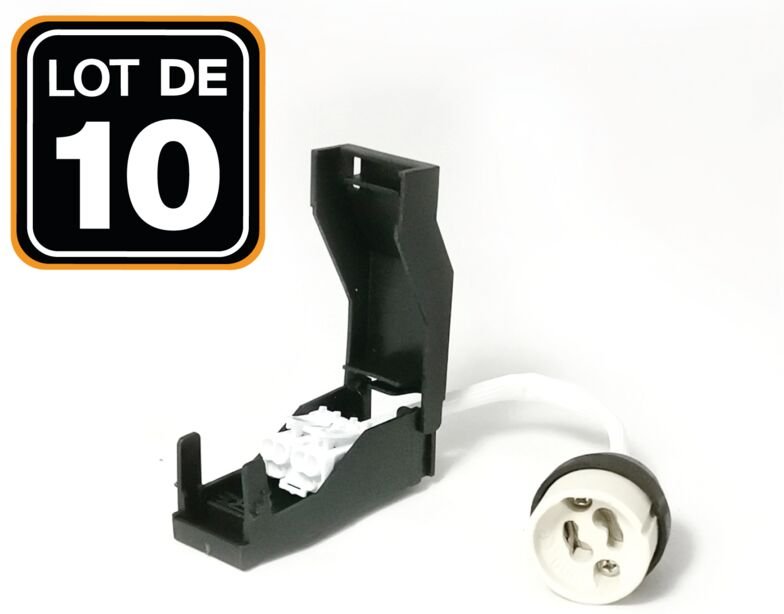 10 Lampenfassungen GU10 Keramik Automatisch 230V Klasse 2