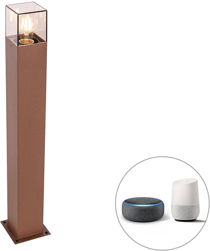 Qazqa - Smarte Steh-Außenleuchte rostbraun 70 cm inkl. wlan P45 – Dänemark