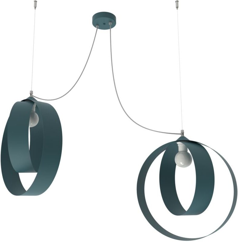 Thumbnail - Shell sospensione 2 luci monocolore opaco