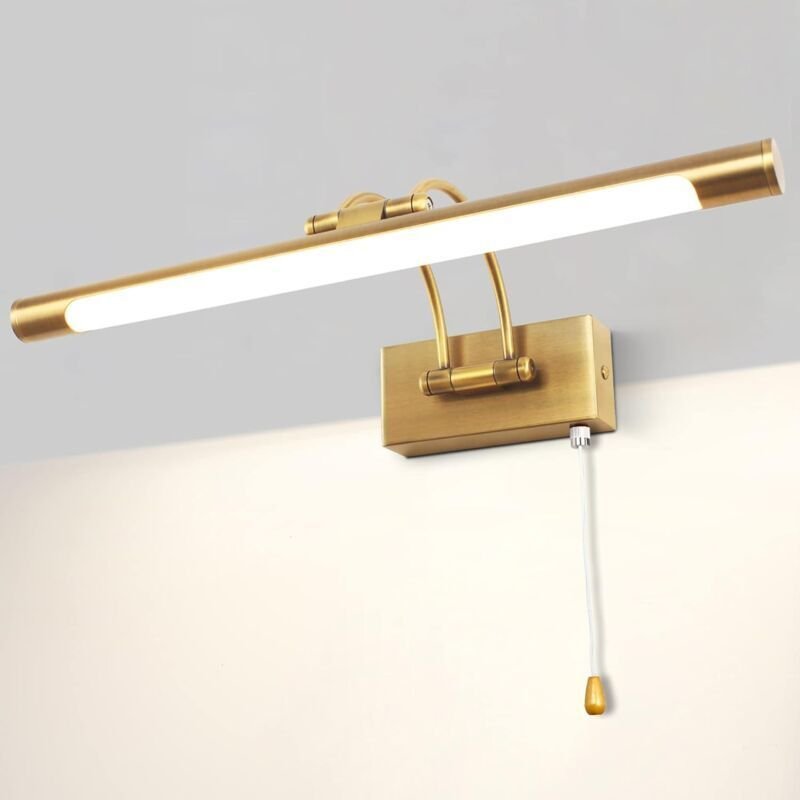 Led 8W IP44 Spiegel Wandleuchte Badbeleuchtung Messing Innenbeleuchtung Mit Schalter, 40CM 3000K Wandlampen Für Bilder U...