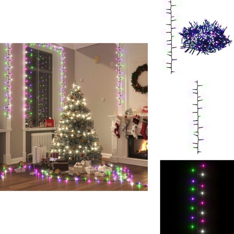 LED-Lichterkette mit 400 LEDs Pastell Mehrfarbig 13 m PVC - Weihnachtsdeko - LED-Lichtringe - Lichterkette - Christbaums...