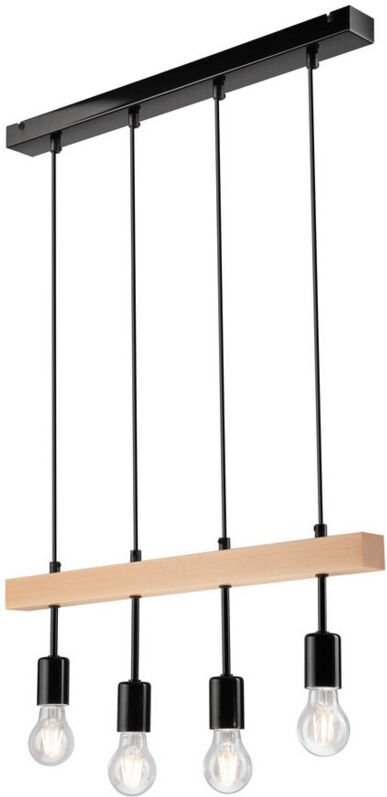 Lamkur Orazio Industrial Strahlerleiste Schwarz, 4x E27