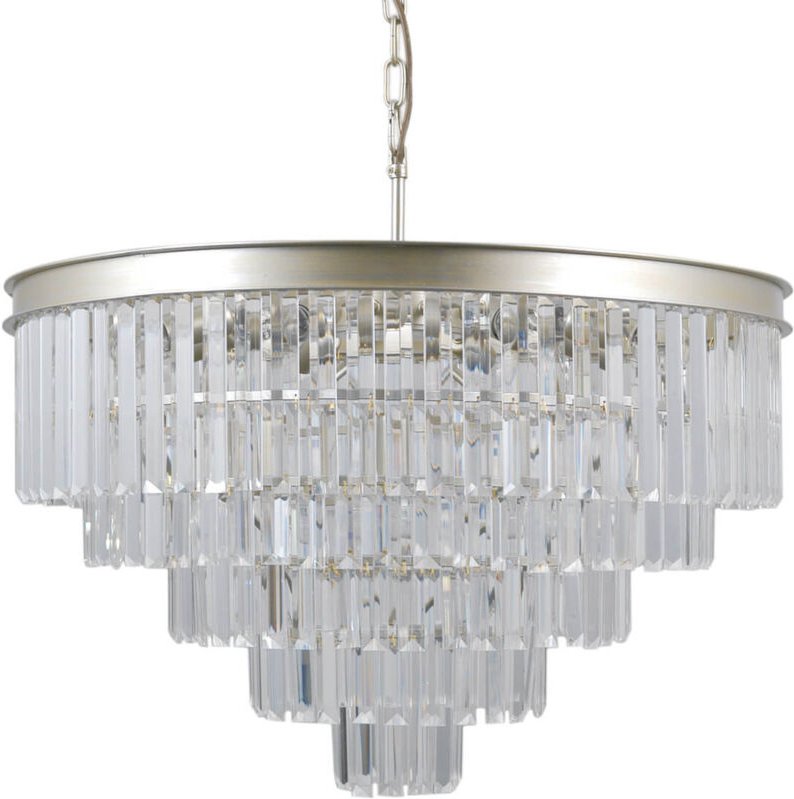 Verdes - Hängender Anhänger Golden Champagne 11 Light mit Kristallglasschirm, E14 - Italux